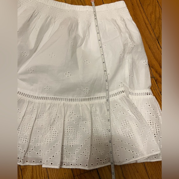 NWT Madewell Embroidered Smock Waist Ruffle Mini Skirt - Picture 10 of 13